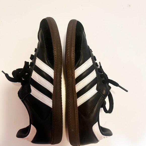 Adidas Samba Classic Sneakers Black White Gum Sole | US Women's 8 / US Men's 7 - Picture 7 of 14